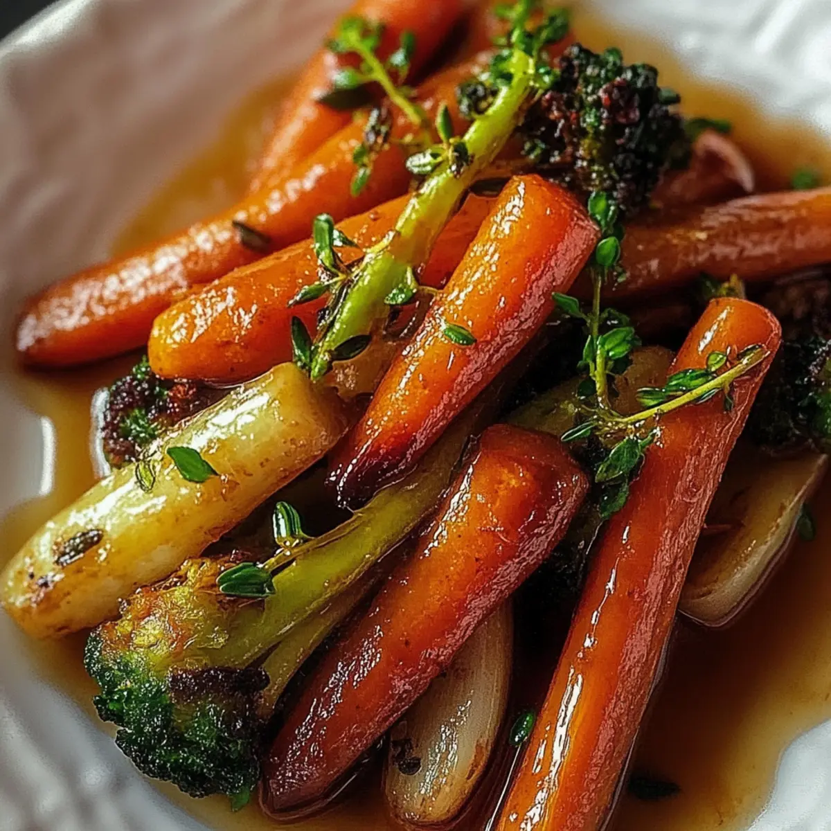 Crispy Maple Glazed Carrots and Brussel Sprouts