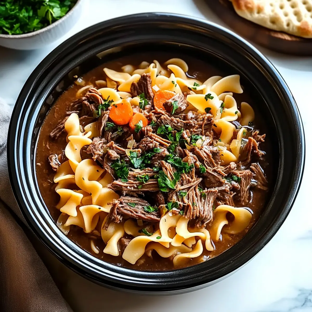 Crockpot Beef and Noodles