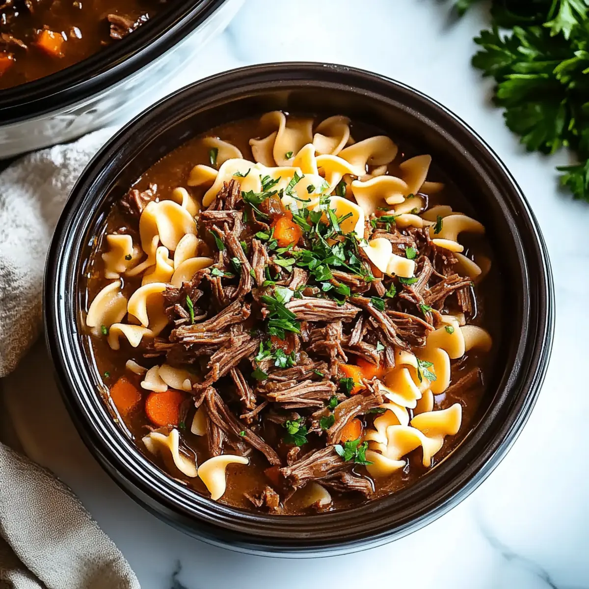 Crockpot Beef and Noodles