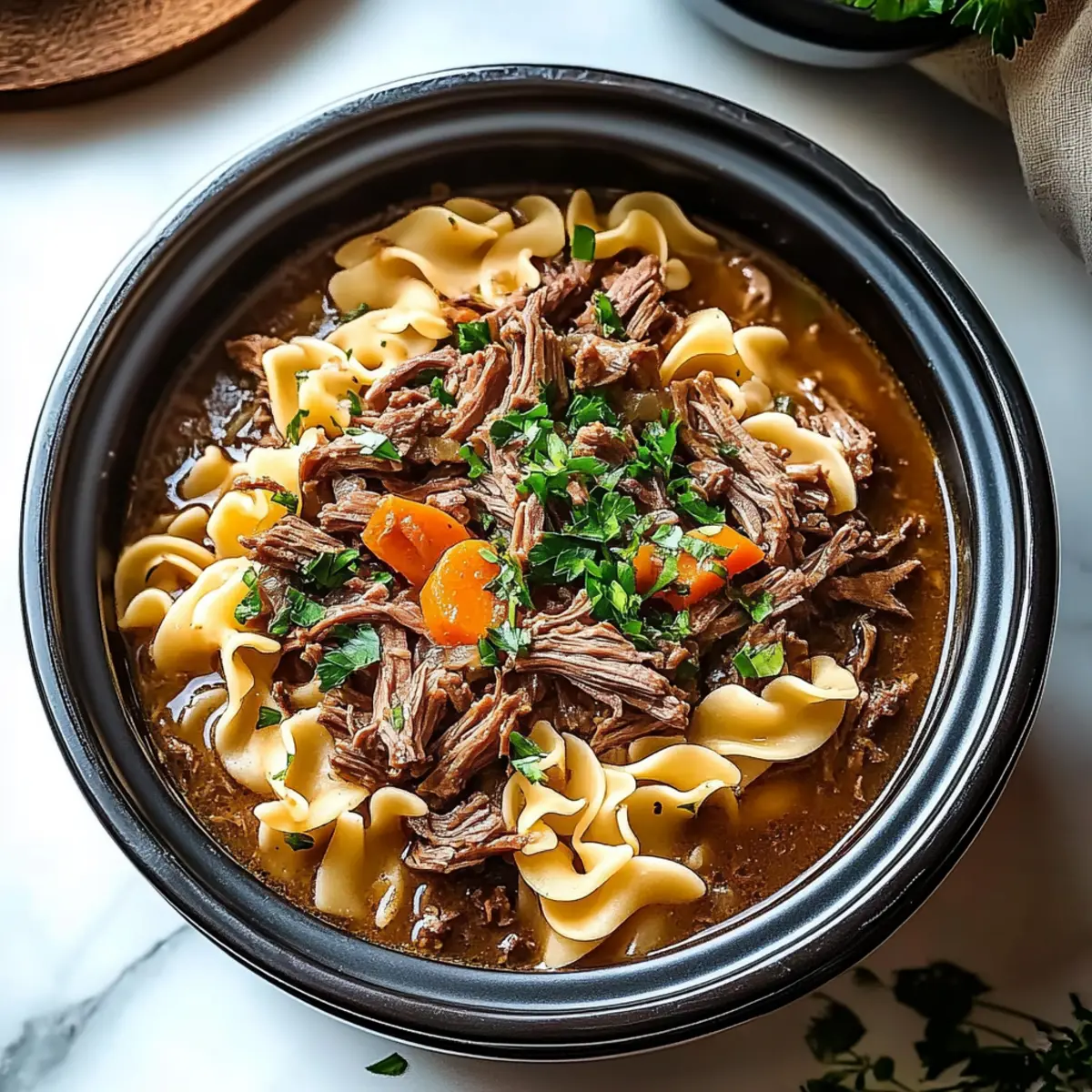 Crockpot Beef and Noodles