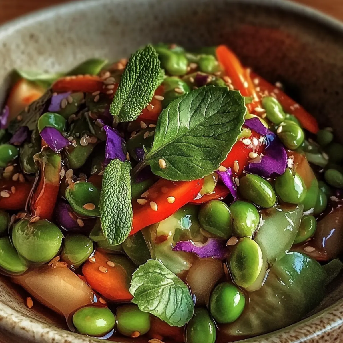 Crunchy Asian Edamame Salad