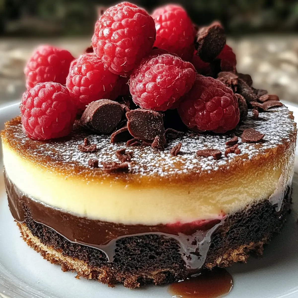 Decadent Dark Chocolate Raspberry Cheesecake