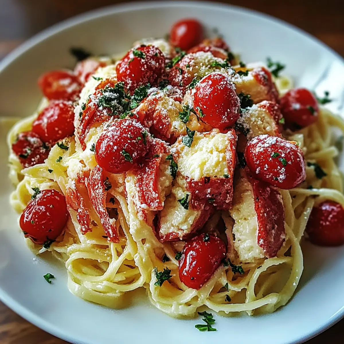 Garlic Butter Lobster Linguine