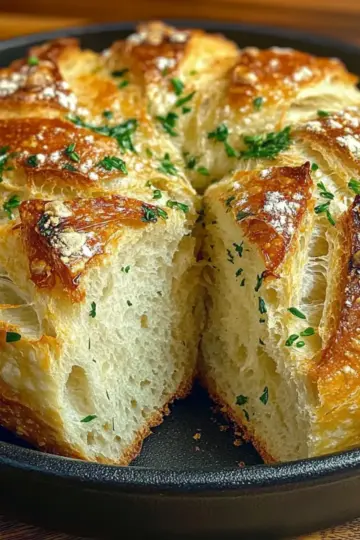 Garlic Herb Dutch Oven Bread