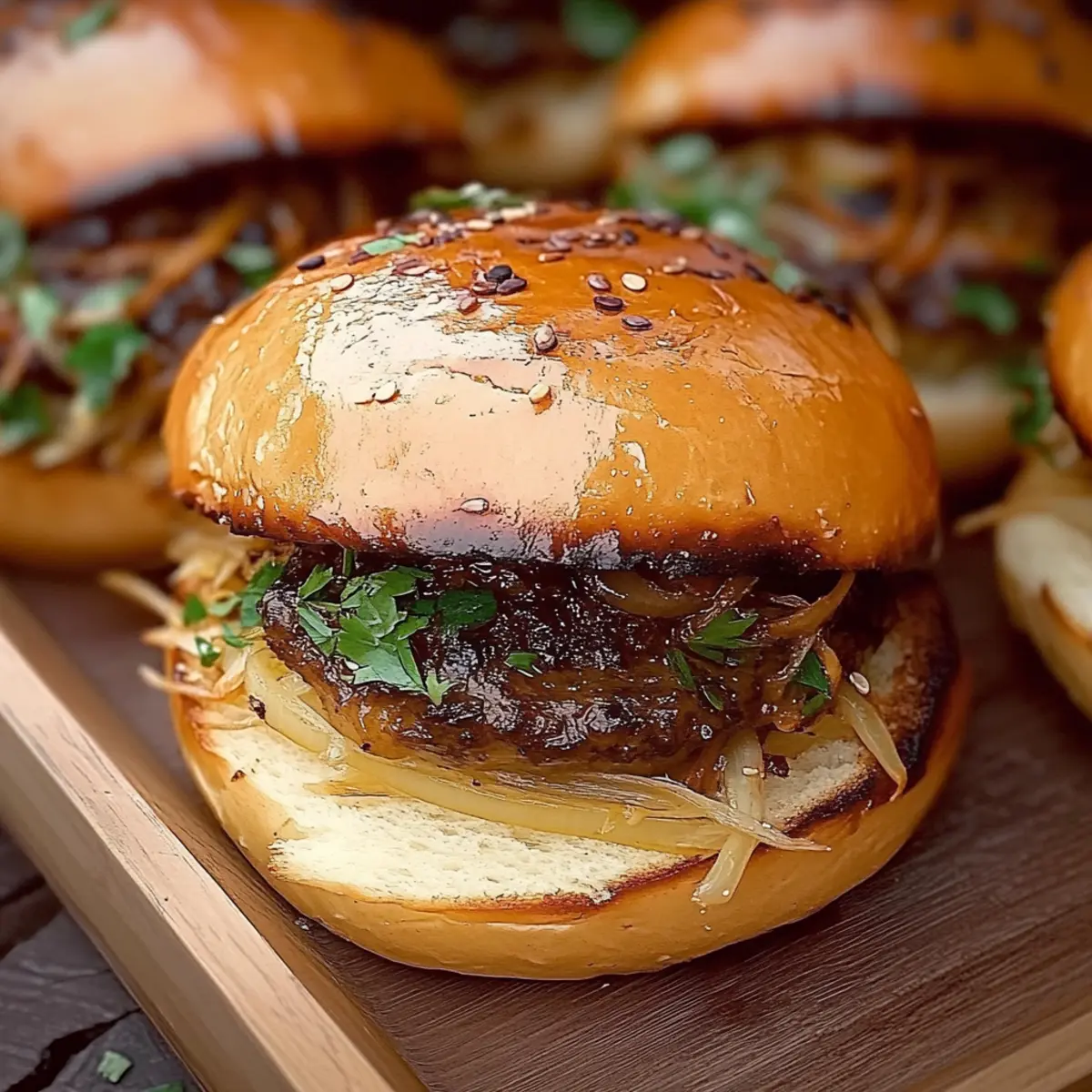 Garlic Pulled Beef Sliders