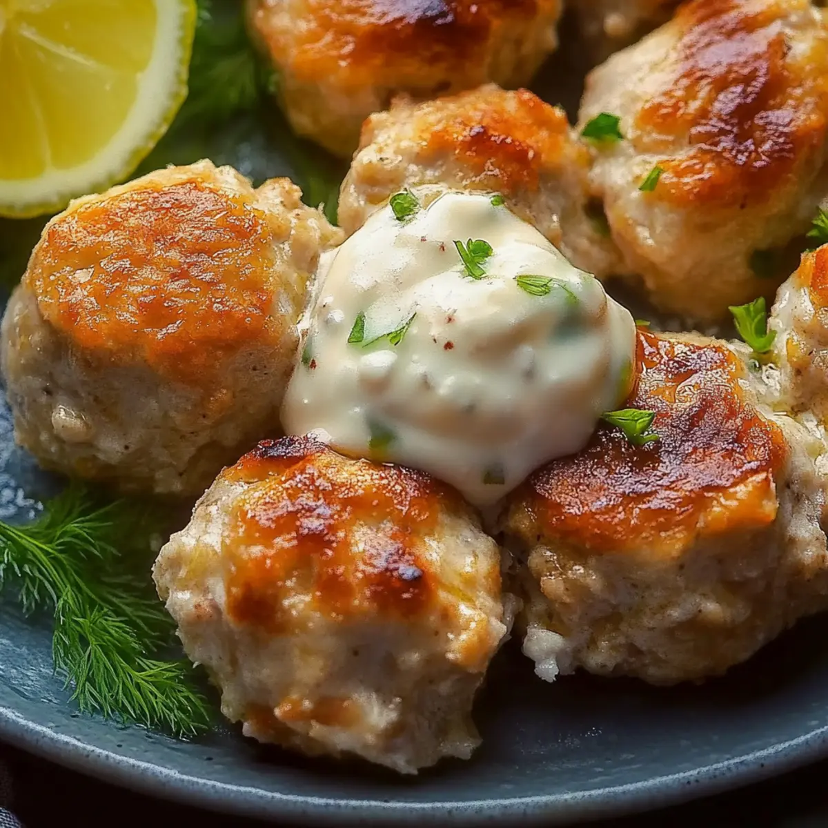 Greek Turkey Meatballs with Tzatziki