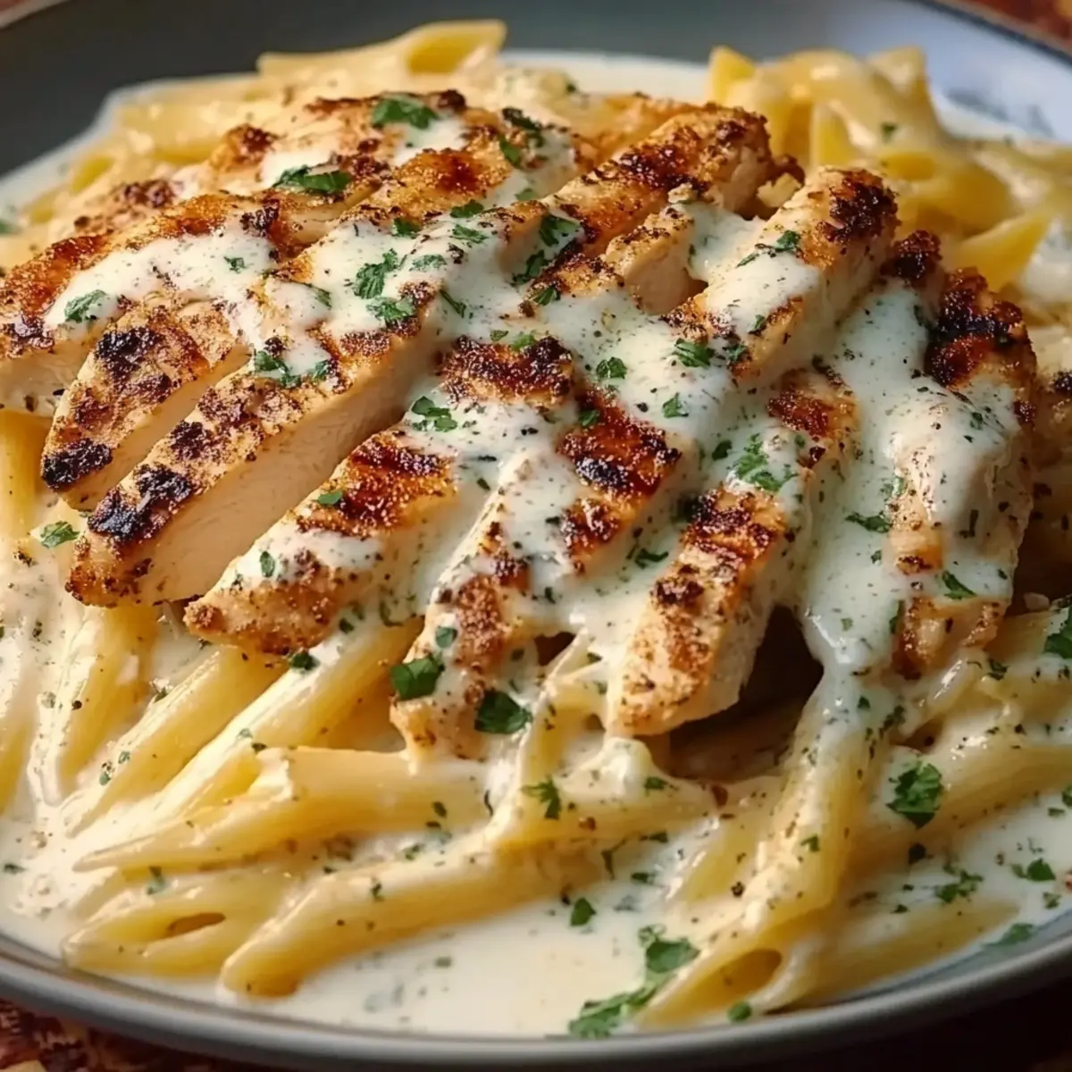 Grilled Chicken Alfredo Pasta
