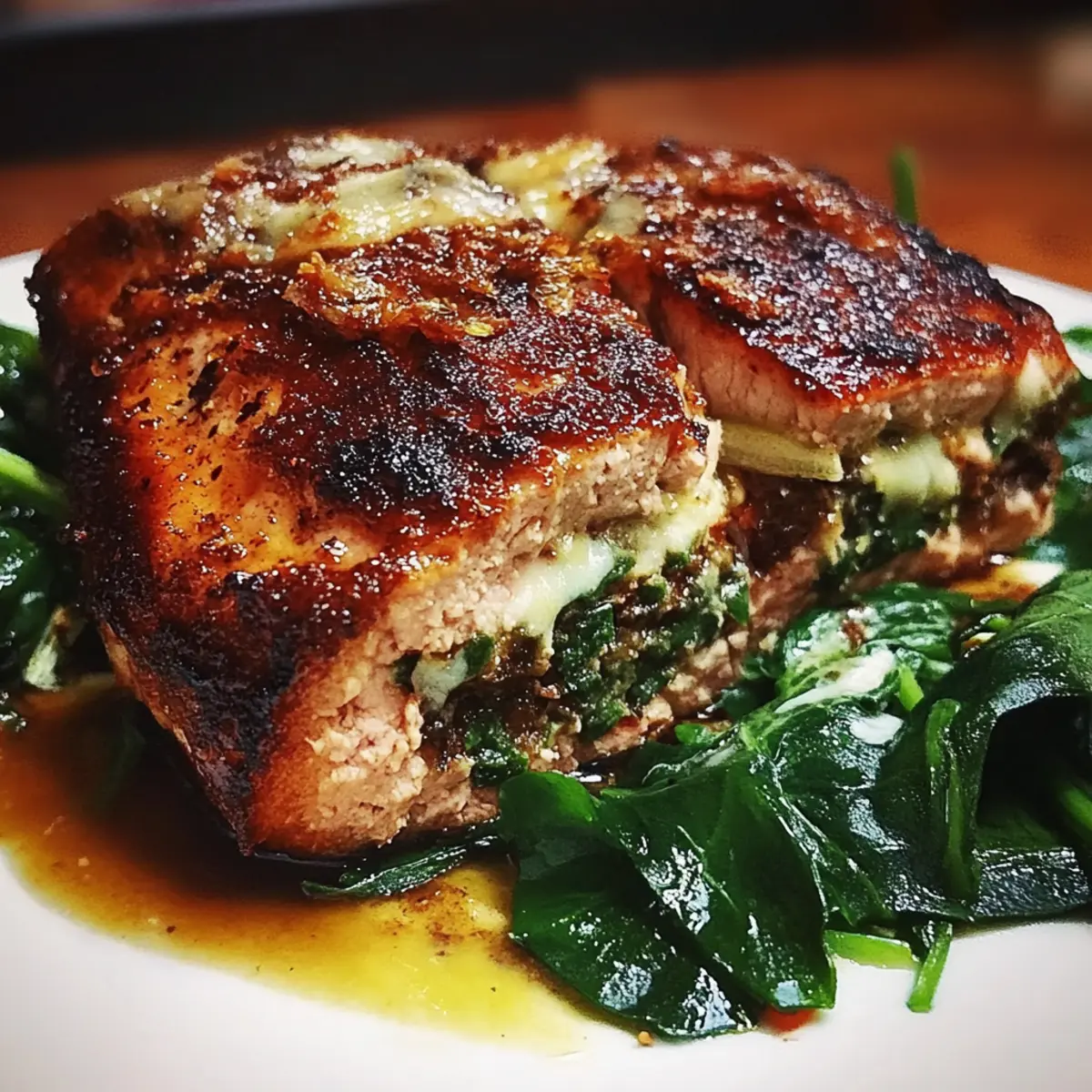 Healthy Blackened Salmon with Spinach & Parmesan Filling