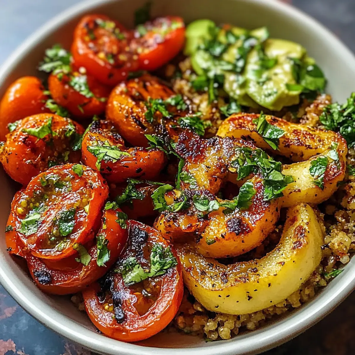 Healthy Grilled Shrimp Quinoa Bowl