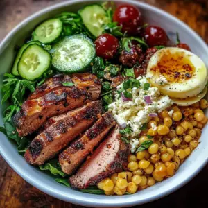 Healthy Mediterranean Steak Bowl