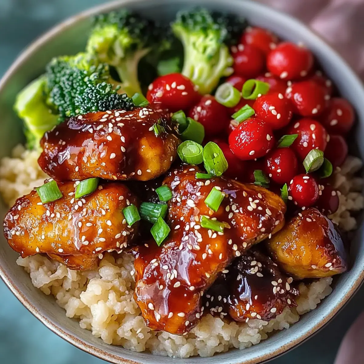 Healthy Sticky Chicken Bowls