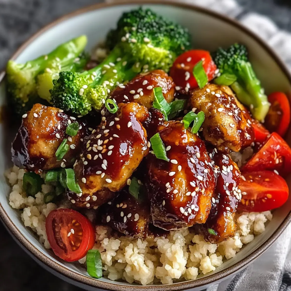 Healthy Sticky Chicken Bowls