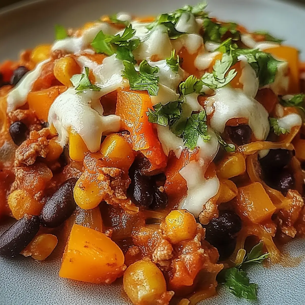Healthy Sweet Potato and Ground Turkey Bake