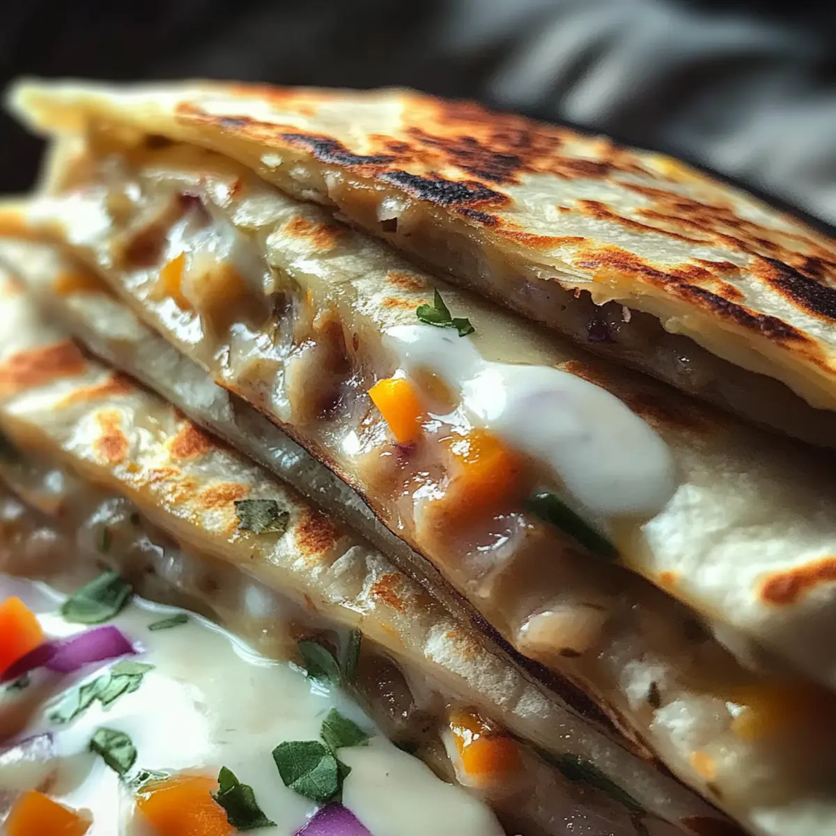 High-Protein Chicken Ranch Quesadilla