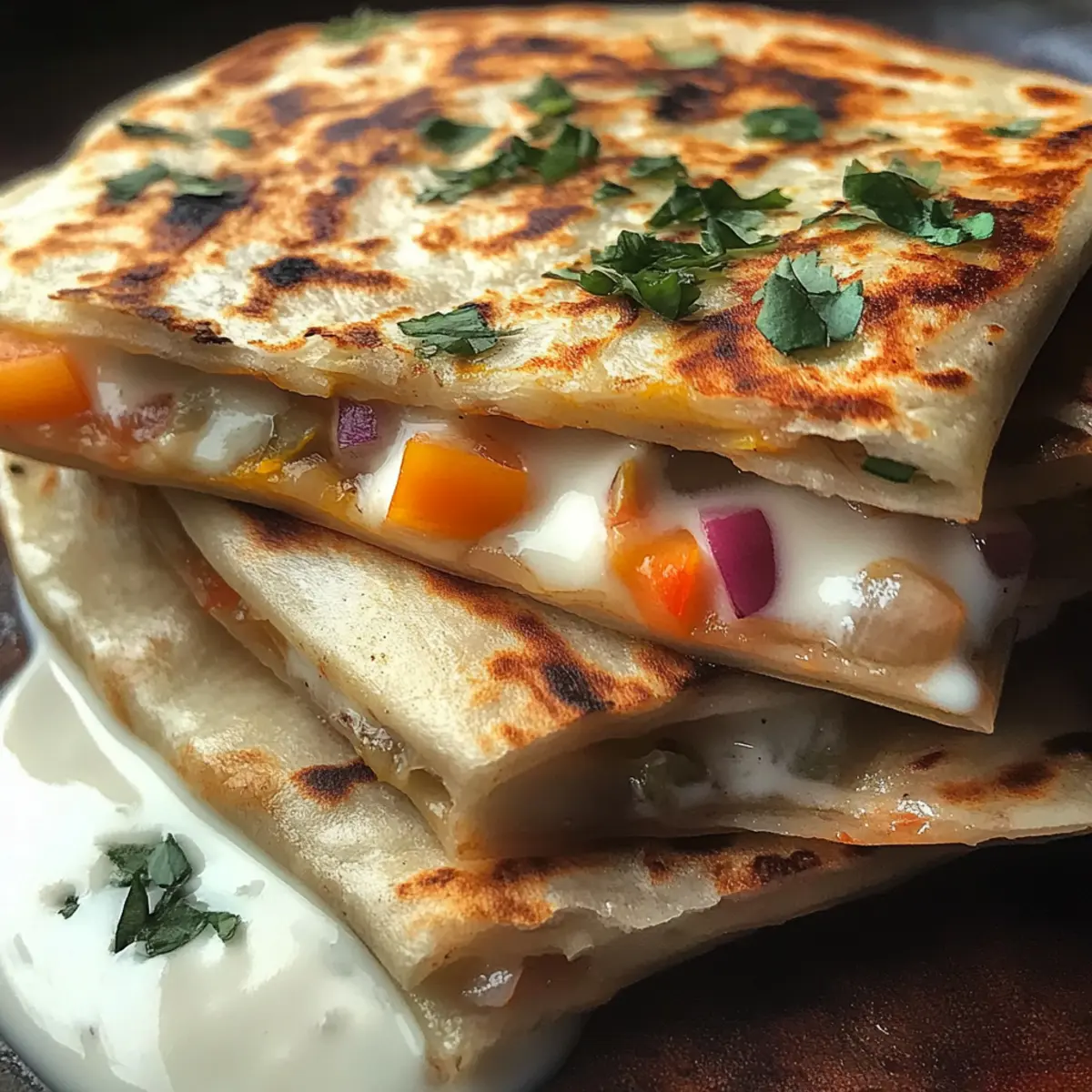 High-Protein Chicken Ranch Quesadilla