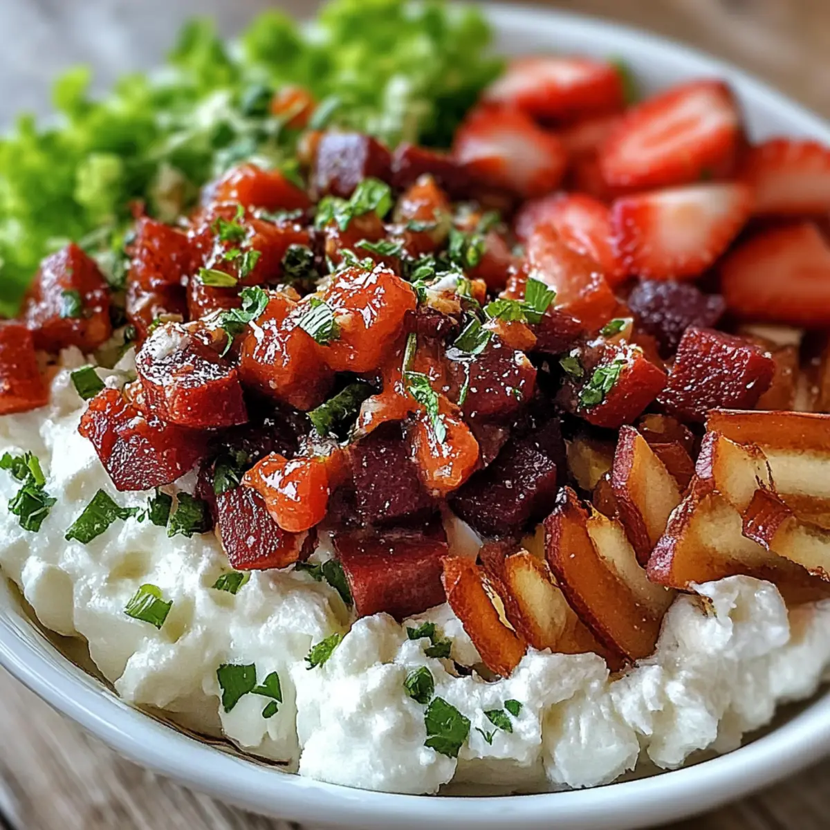 High Protein BLT Cottage Cheese Bowl