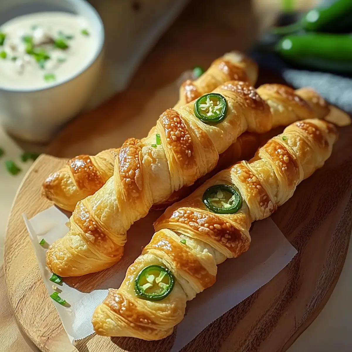 Jalapeños Popper Puff Pastry Twists