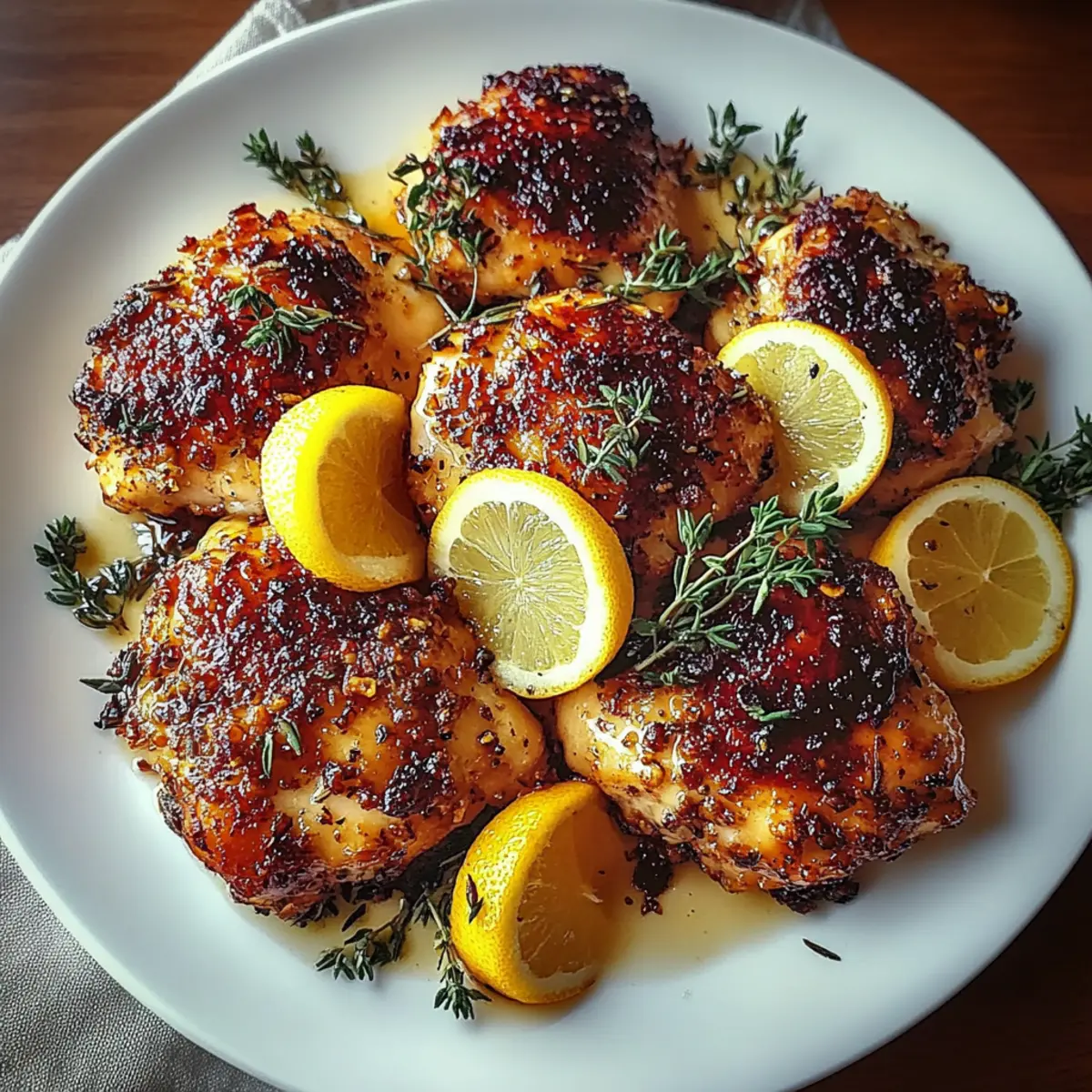 Lemon Paprika Roast Chicken Thighs