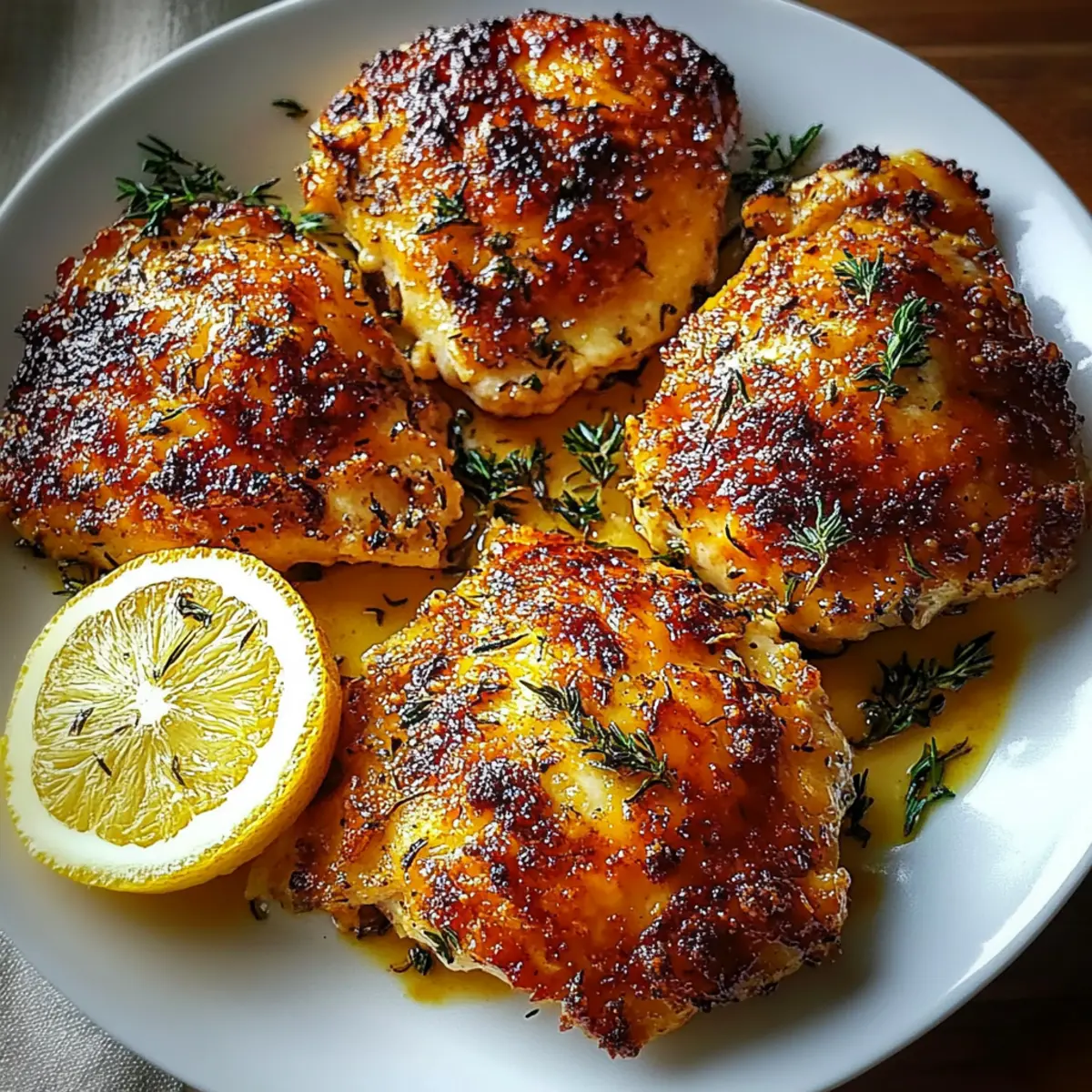 Lemon Paprika Roast Chicken Thighs