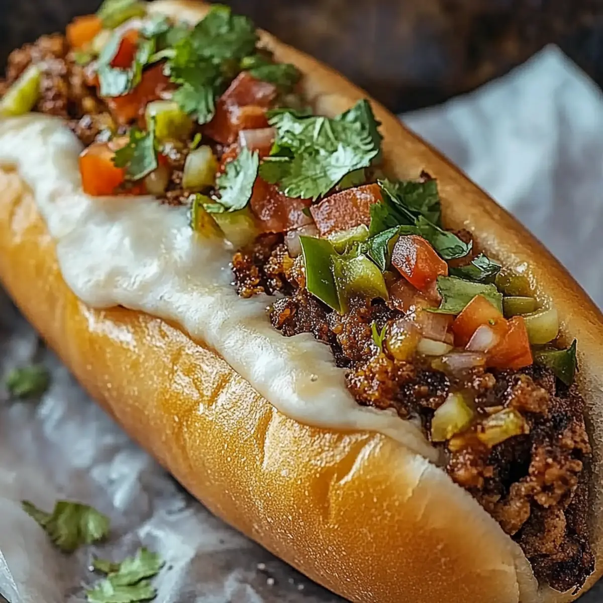 Mexican Chopped Cheese Sandwich