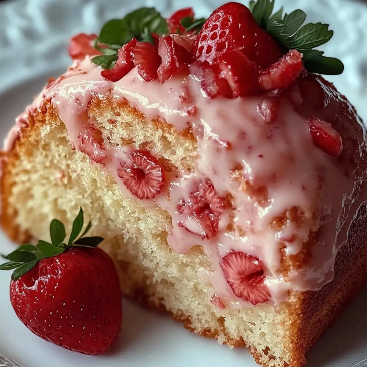 Moist Strawberry Milkshake Pound Cake