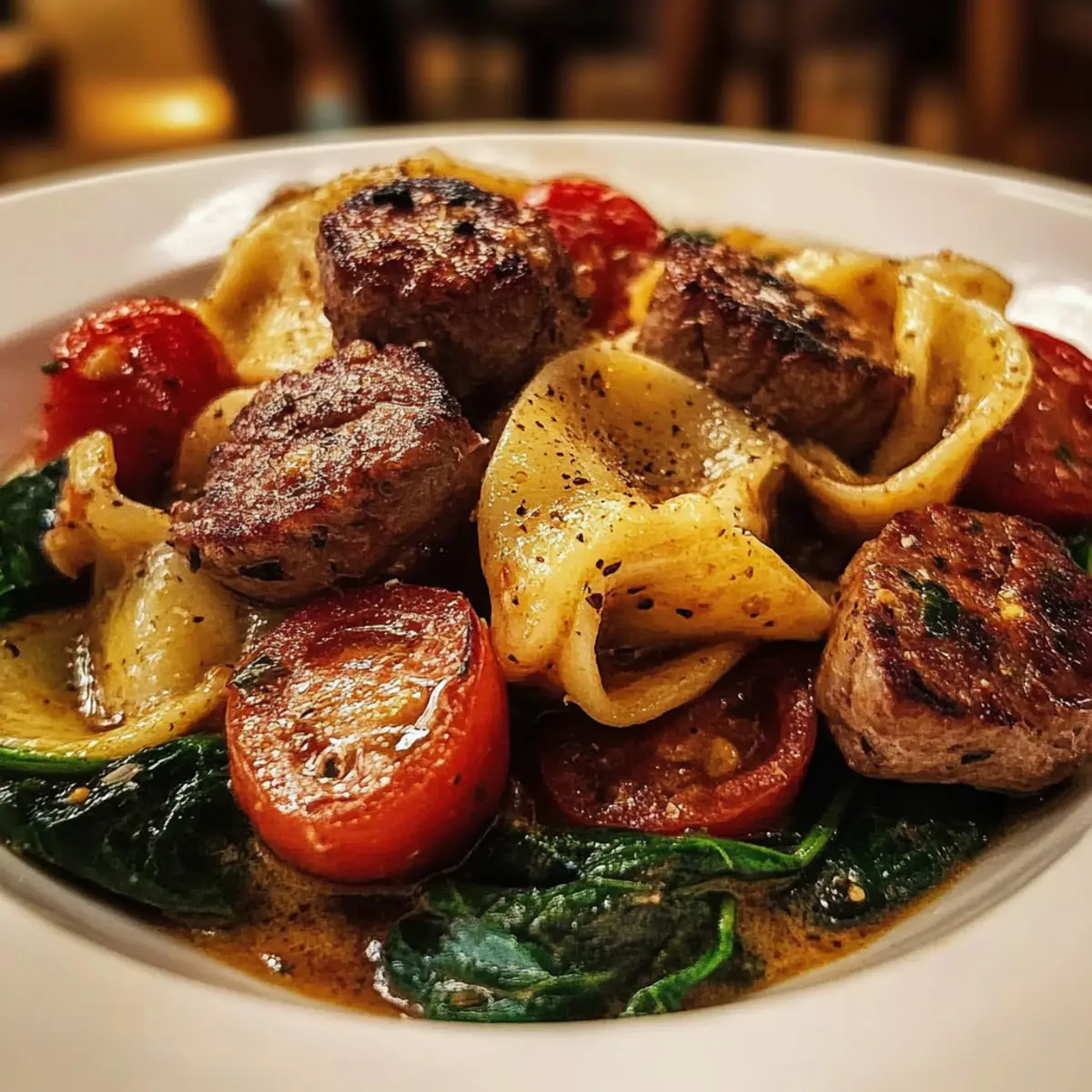 One-Pan Steak Bite Tortellini