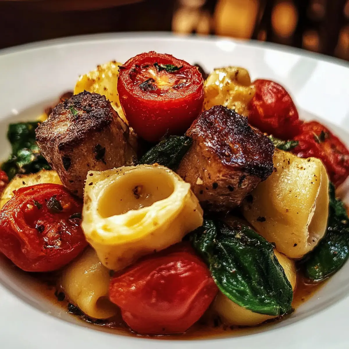 One-Pan Steak Bite Tortellini