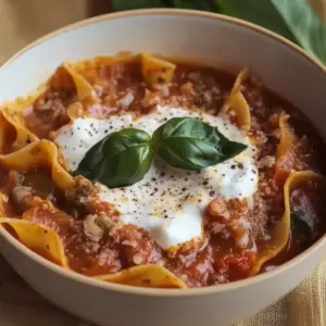 One-Pot Lasagna Soup