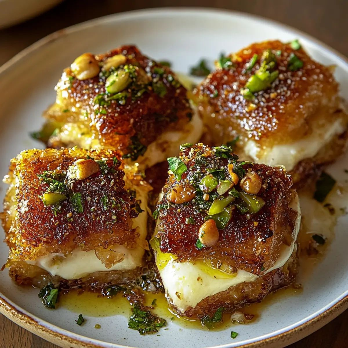 Pistachio Crusted Brie Bites