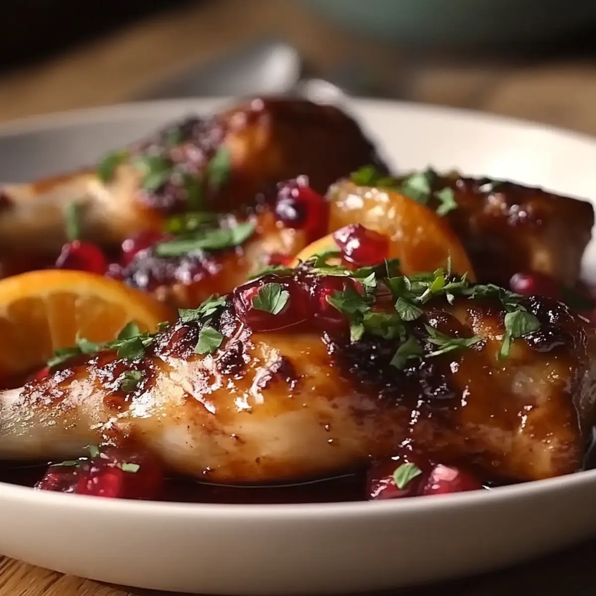 Pomegranate Orange Glazed Chicken