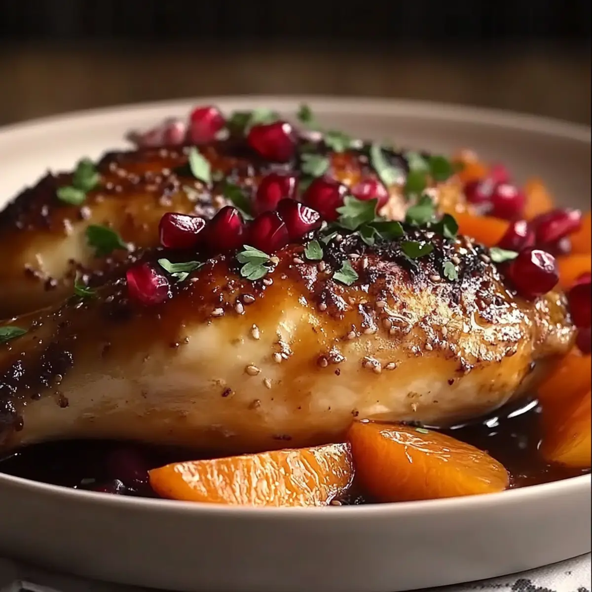 Pomegranate Orange Glazed Chicken