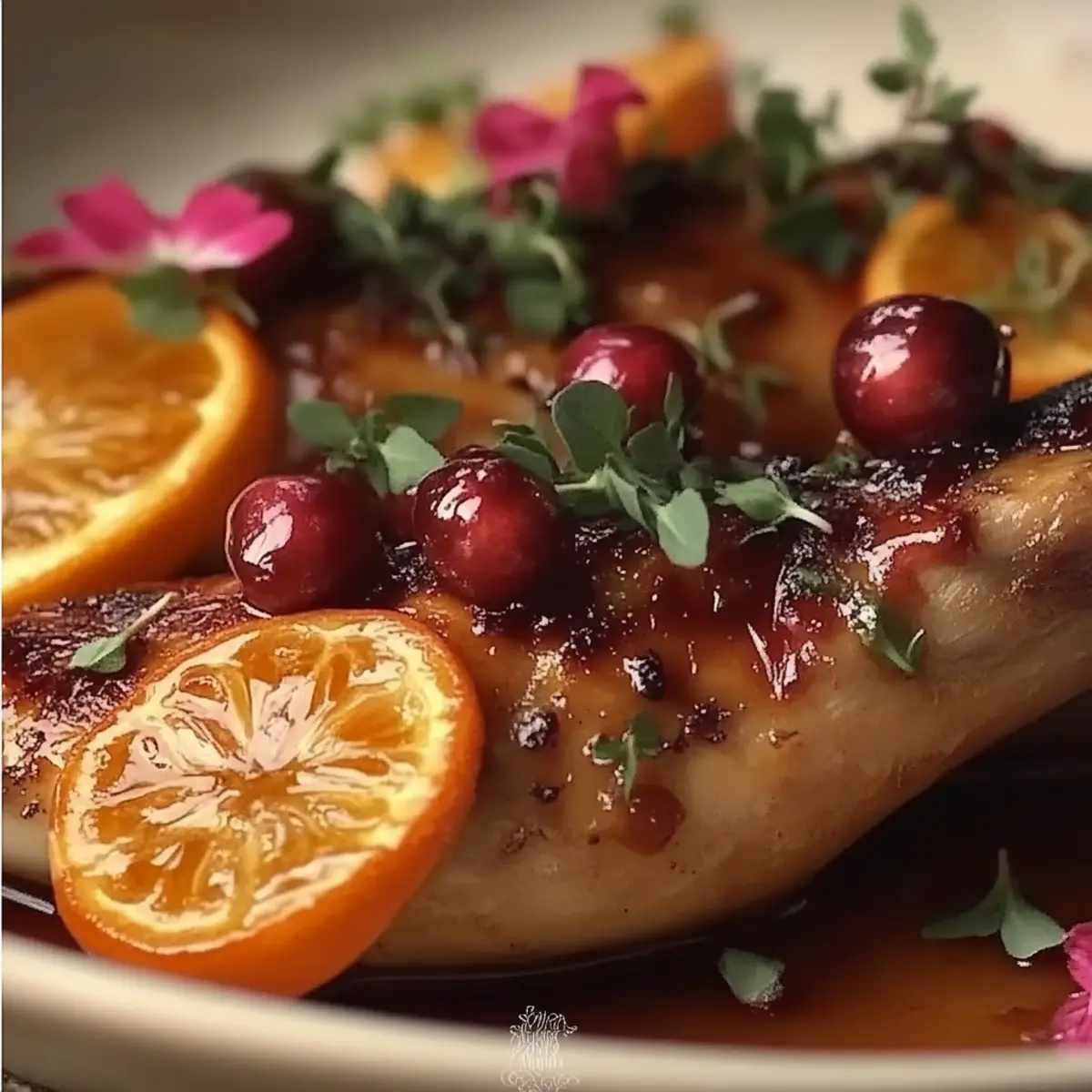 Pomegranate Orange Glazed Chicken