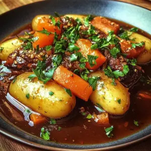 Red Wine-Braised Beef Stew with Potatoes and Carrots