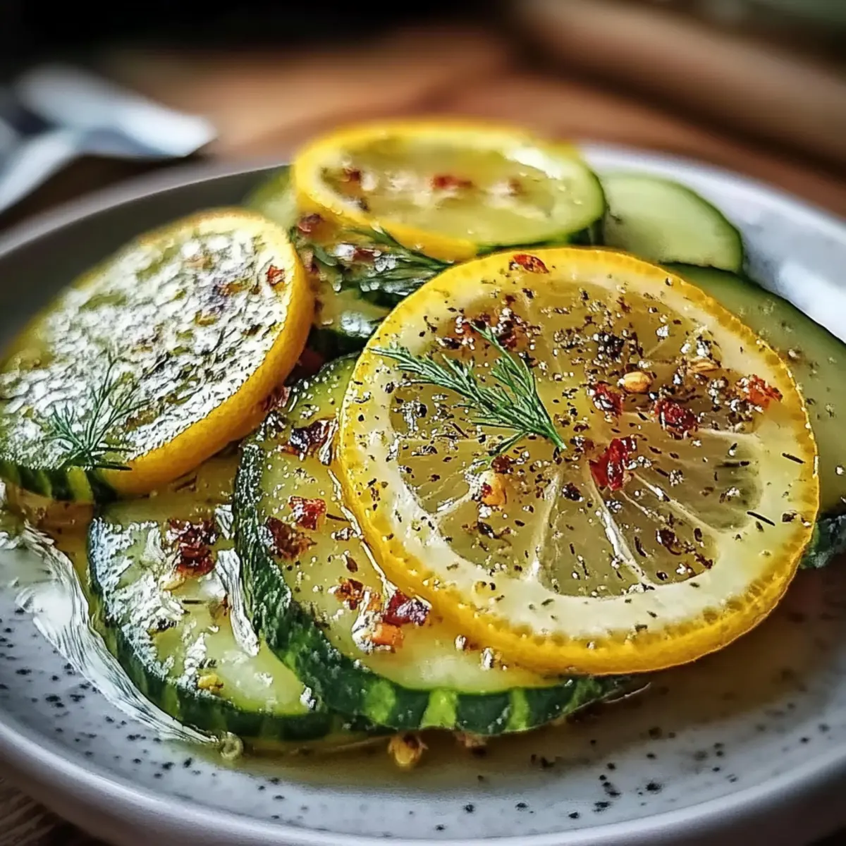 Refreshing Crispy Cucumber Snack with Tangy Lemon Drizzle