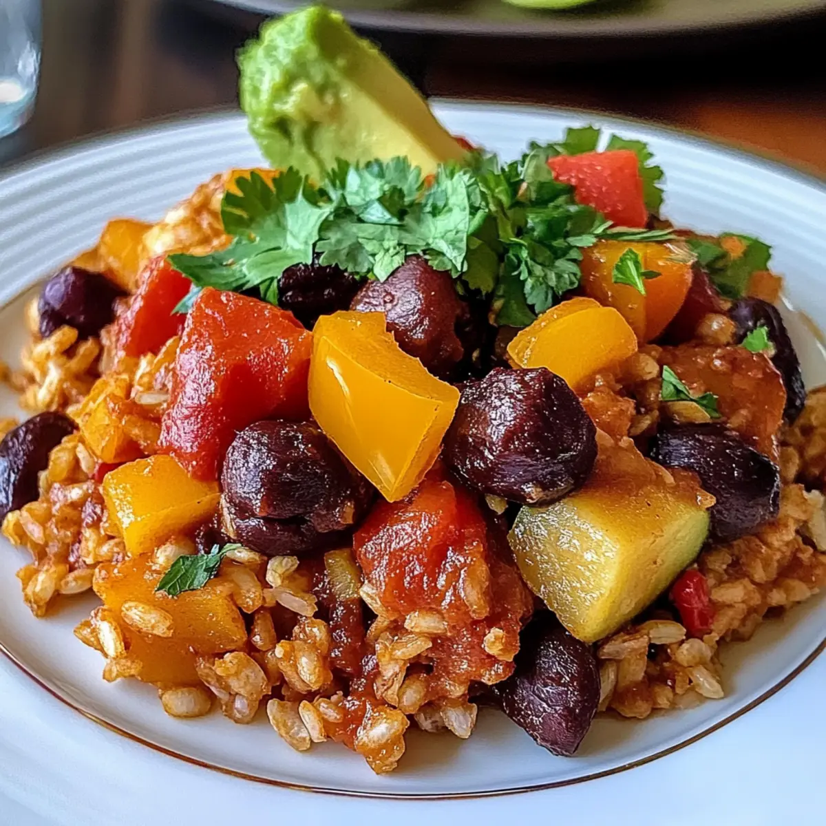 Rice and Bean Casserole with Sweet Potatoes