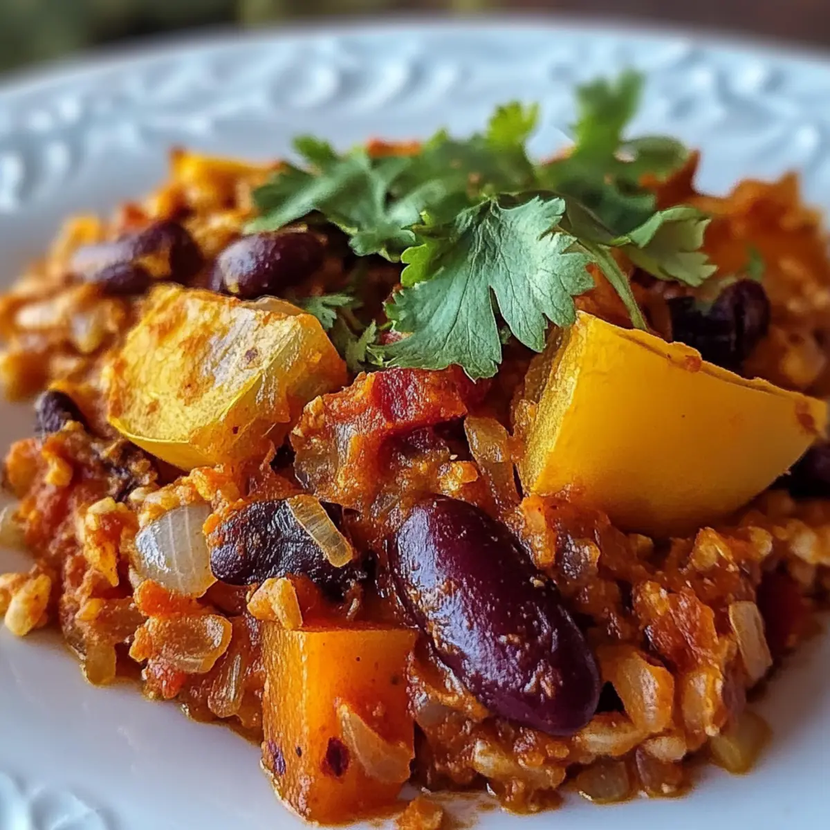 Rice and Bean Casserole with Sweet Potatoes
