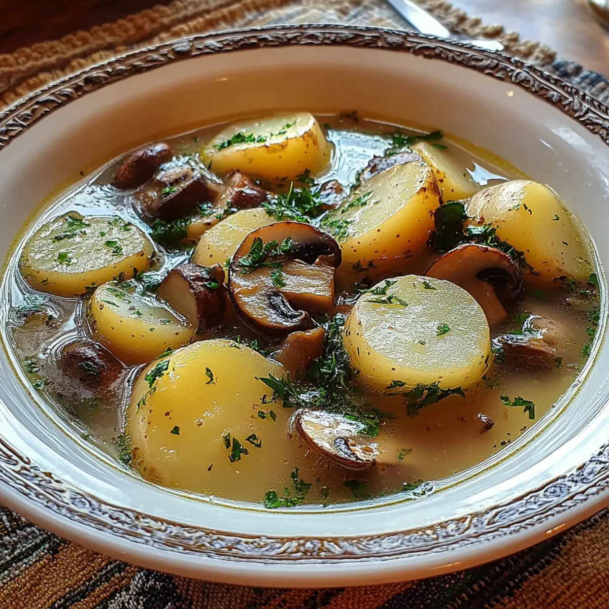 Russian Potato and Mushroom Soup