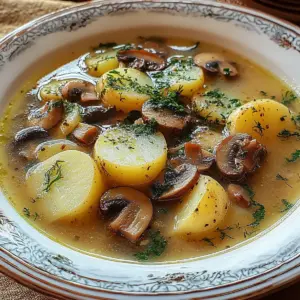 Russian Potato and Mushroom Soup