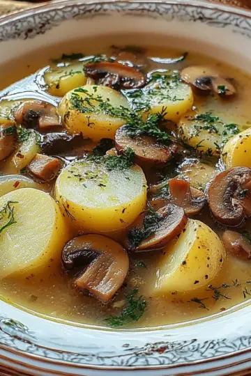 Russian Potato and Mushroom Soup