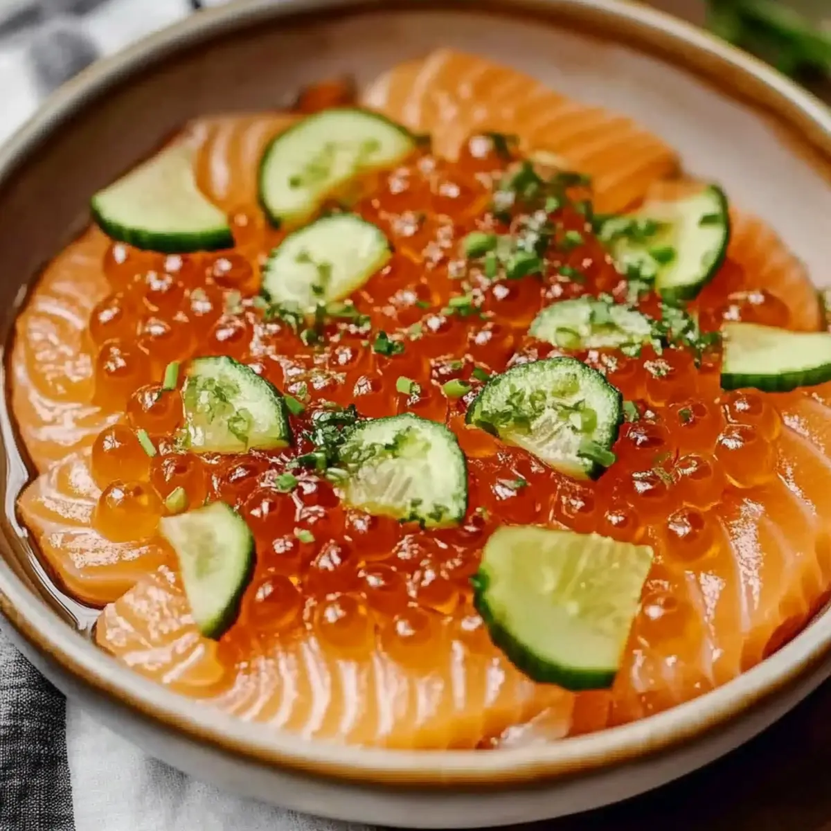 Salmon Crudo with Citrus Soy Dressing