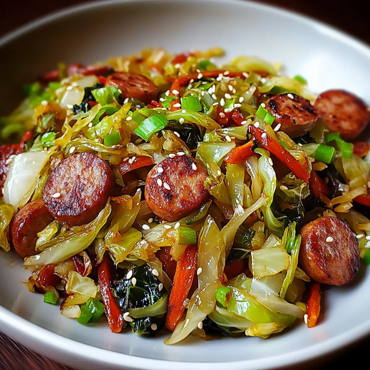 Sausage and Cabbage Stir Fry