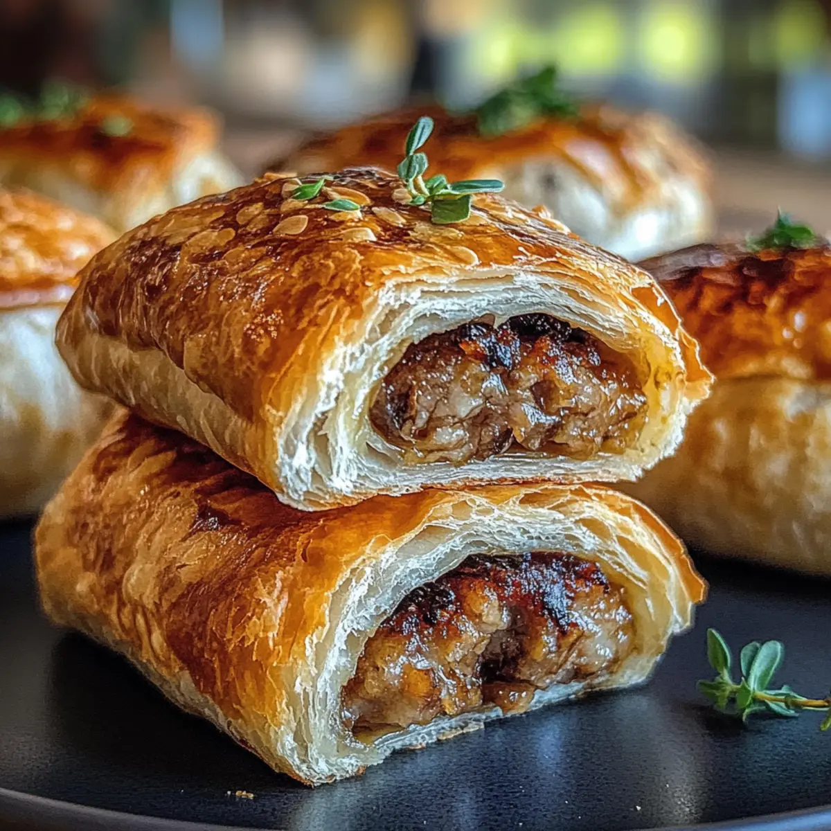 Savory French Onion Sausage Rolls