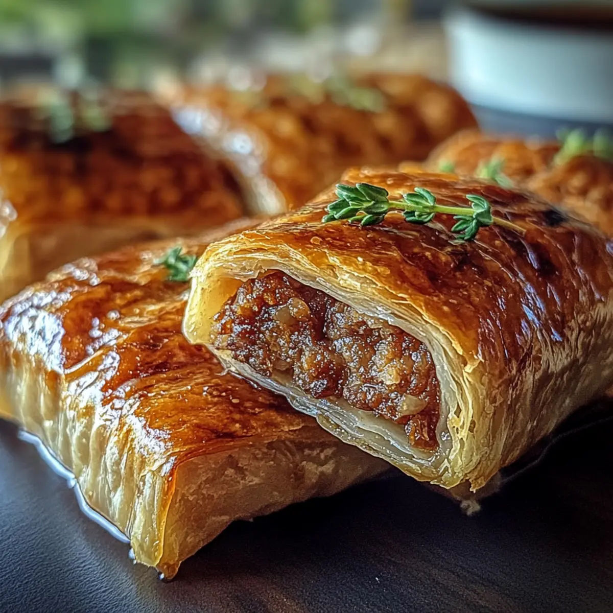 Savory French Onion Sausage Rolls