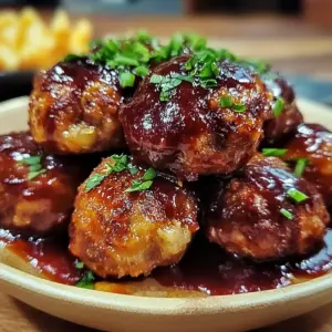 Slow Cooker Bourbon Apple Butter Meatballs