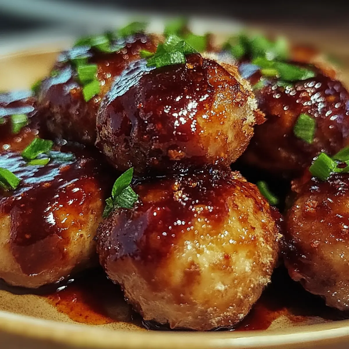 Slow Cooker Bourbon Apple Butter Meatballs