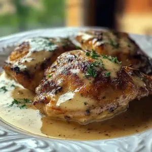 Smothered Chicken Thighs in Creamy Gravy