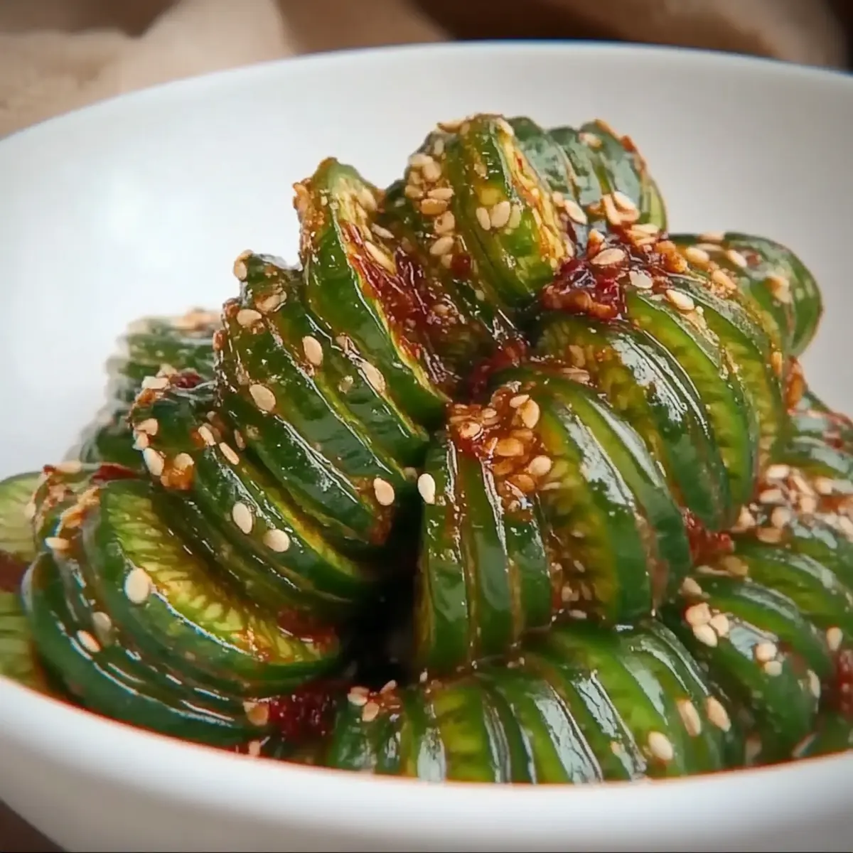 Spicy Spiral Cucumber Salad