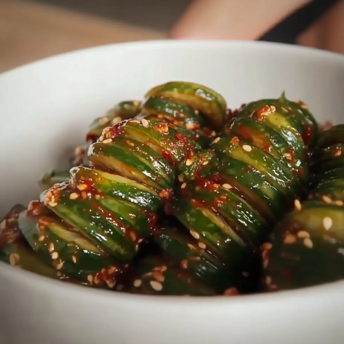 Spicy Spiral Cucumber Salad