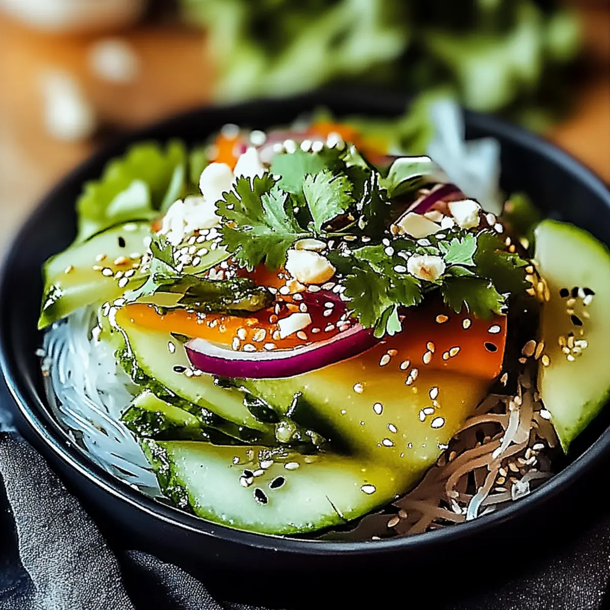 Spring Roll Salad with Spicy Ginger Dressing