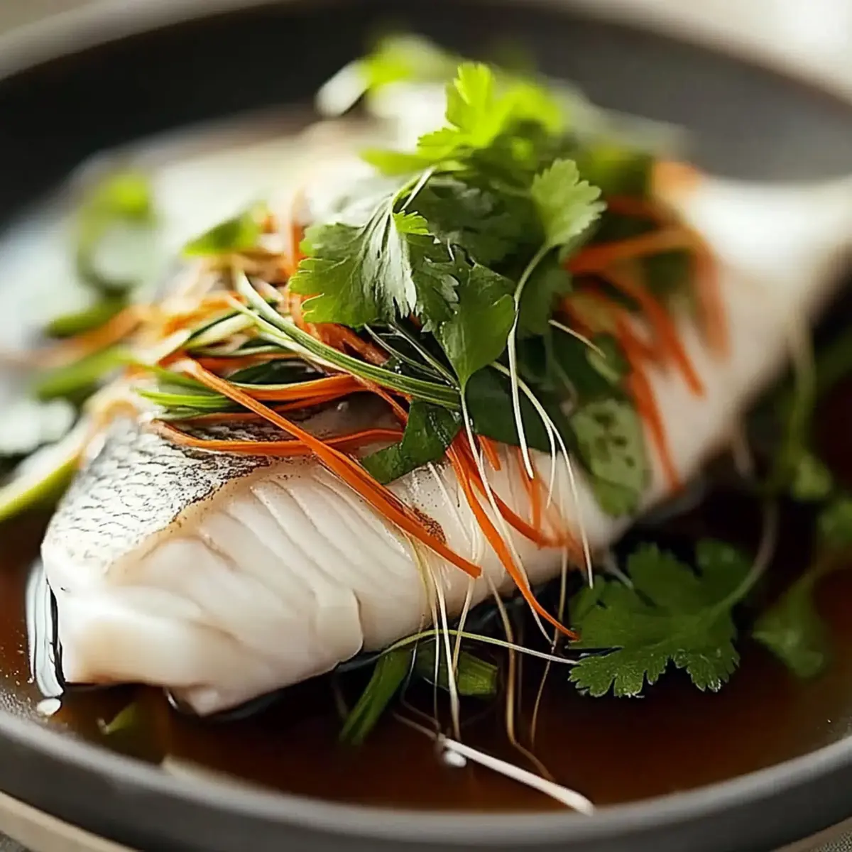 Steamed Fish with Ginger and Soy Sauce